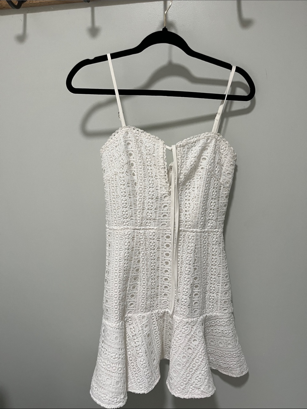 superdown White Lace Mini Dress
